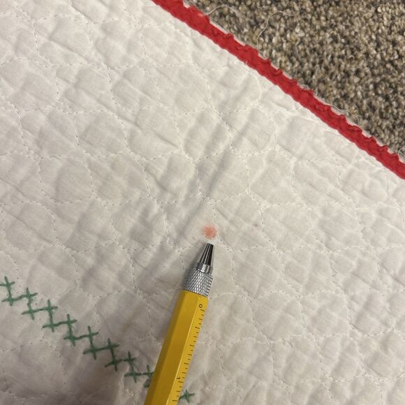 Vintage Baby Quilt Blanket Handmade Embroidered Chip & Dale Store Nuts Mushrooms - Picture 10 of 12